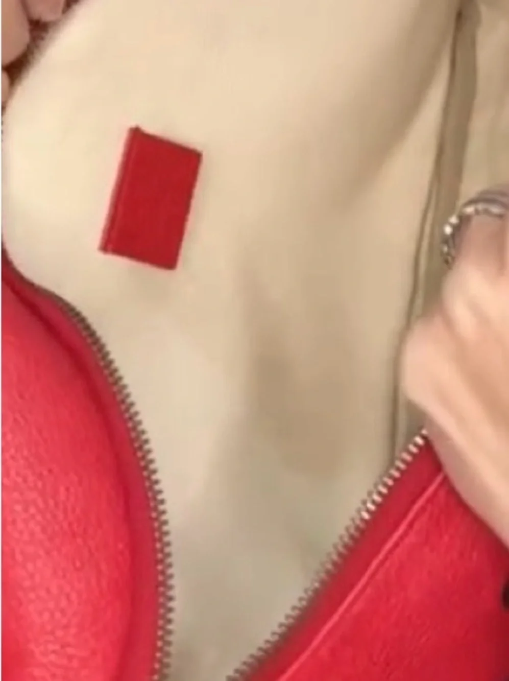 COA included Gucci Red Leather Logo Stripe-Detail Belt Bag